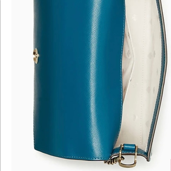 KATE SPADE | peacock Teal Blue Purse Crossbody Shoulder Bag & Slim Card Wallet - Picture 10 of 10